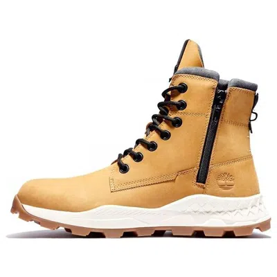 TIMBERLAND Timberland Brooklyn Side Zip Sneaker Boot 'Wheat Nubuck'