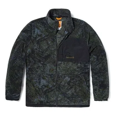 TIMBERLAND Timberland Camo Print Fleece Jacket 'Green Black'