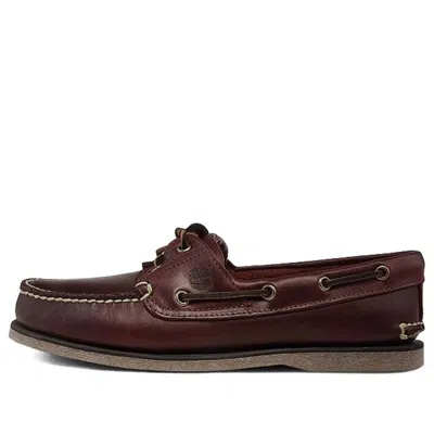 TIMBERLAND Timberland Leather Handmade Boat Shoes Brown