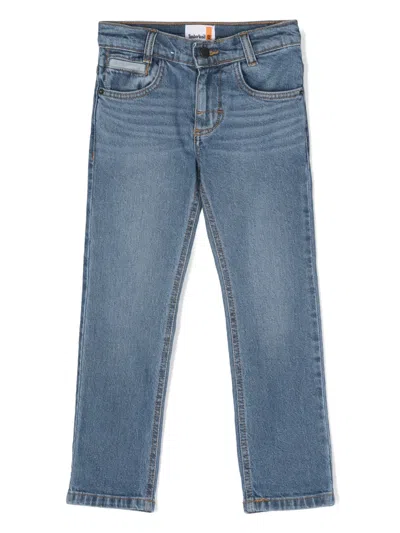 TIMBERLAND LOGO-APPLIQUÉ TAPERED JEANS