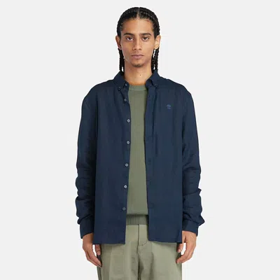TIMBERLAND SHIRTS MAN TIMBERLAND TB0A2DC31 - LINEN SHIRT 4331 NAVY
