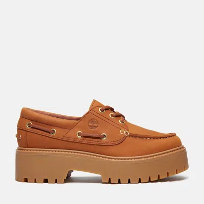 TIMBERLAND STRING WOMAN TIMBERLAND TB0A2GVFEM7 BOAT SHOE RUST