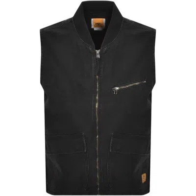TIMBERLAND TIMBERLAND WASHED CANVAS GILET BLACK