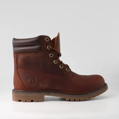 TIMBERLAND TIMBERLAND WATERVILLE BROWN NUBUCK LEATHER WOMENS LACE UP BOOTS 8305R