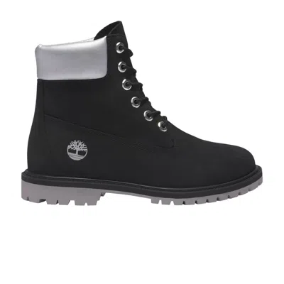 TIMBERLAND WMNS 6 INCH PREMIUM WATERPROOF HERITAGE BOOT 'BLACK SILVER'