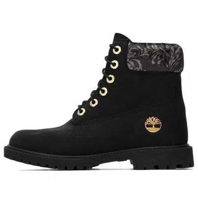 TIMBERLAND (WMNS) Timberland 6 Inch heritage Lace Up Cupsole Boots 'Black Nubuck'