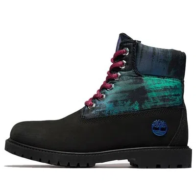 TIMBERLAND (WMNS) Timberland Heritage NL Sky 6 Inch Waterproof Boots 'Black Nubuck with Print'