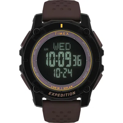 TIMEX TIMEX® EXPEDITION RIDGE SOLAR DIGITAL SILICONE STRAP WATCH, 49MM