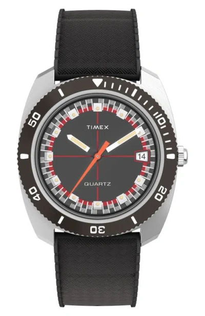 TIMEX TIMEX® Q TIMEX REISSUE 1971 VELOCITY RUBBER STRAP WATCH, 36MM