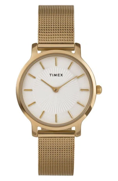 TIMEX TIMEX® TRANSCEND MESH STRAP WATCH, 34MM