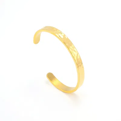 TIMI OF SWEDEN WOMEN'S GOLD CLAUDIA - HAMMERED BANGLE BRACELET STAINLESS STEEL