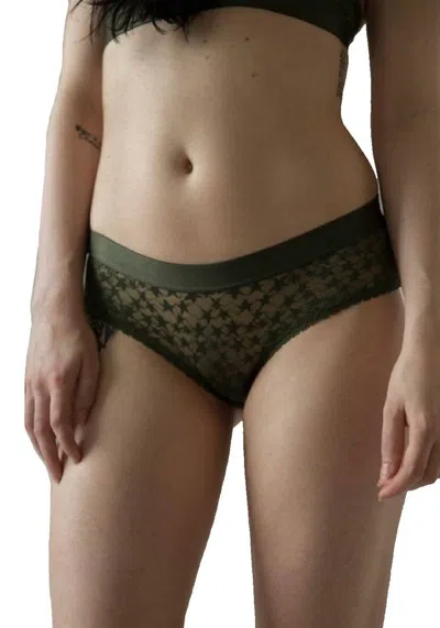 TIMPA LINGERIE SOLSTICE HIPSTER PANTY IN HUNTER