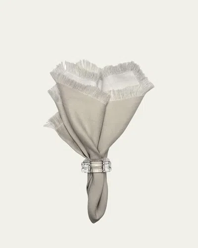 TINA CHEN DESIGNS DOUBLE-SIDED FRINGE NAPKIN
