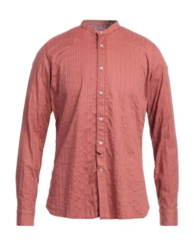 TINTORIA MATTEI 954 TINTORIA MATTEI 954 MAN SHIRT BRICK SIZE 17 COTTON