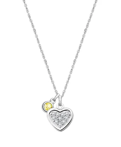 TINY BLESSINGS CHILDREN'S STERLING SILVER OH SO LOVED BIRTHSTONE GIRLS' 12-14 NECKLACE