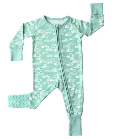TINY KNOT CO. BABY BOYS AND GIRLS CONVERTIBLE 2 WAY ZIPPERED FOOTED COVERALL