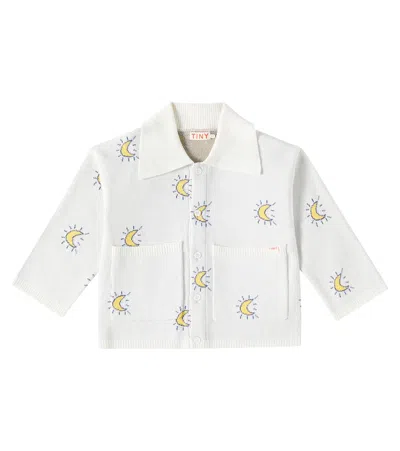 TINYCOTTONS MIDNIGHT SUN COTTON JACQUARD CARDIGAN