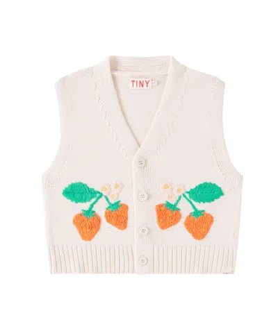 TINYCOTTONS STRAWBERRIES COTTON SWEATER VEST