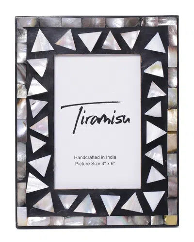 TIRAMISU TIRAMISU MOTHER-OF-PEARL PICTURE FRAME-TRIANGLE PATTERN