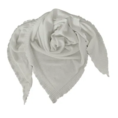 TIRILLM WOMEN'S PALMA TRIANGLE CASHMERE SCARF OFF WHITE