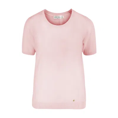 TIRILLM WOMEN'S ALINA CASHMERE T-SHIRT- LIGHT PINK