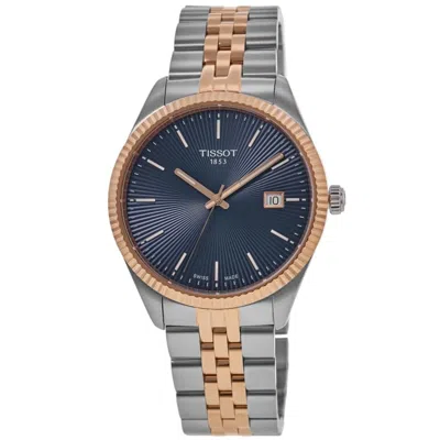 TISSOT BALLADE QUARTZ BLUE DIAL TWO-TONE STEEL MEN'S WATCH T156.410.22.041.00