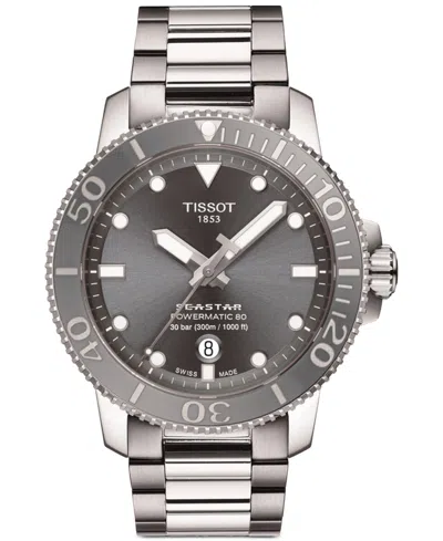 TISSOT MEN'S SEASTAR 1000 POWERMATIC 80 AUTOMATIC STAINLESS STEEL BRACELET WATCH 43MM