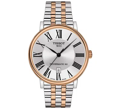TISSOT MEN'S SWISS AUTOMATIC CARSON PREMIUM POWERMATIC 80 TWO-TONE STAINLESS STEEL BRACELET WATCH 40MM