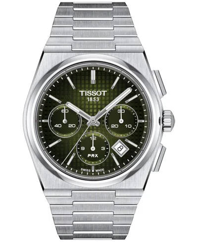 TISSOT MEN'S SWISS AUTOMATIC CHRONOGRAPH PRX STAINLESS STEEL BRACELET WATCH 42MM