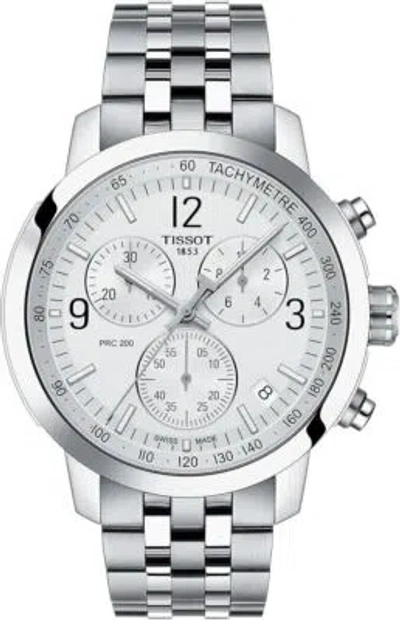 TISSOT TISSOT PRC 200 CHRONOGRAPH MEN'S SILVER WATCH T114.417.11.037.00 BOXED