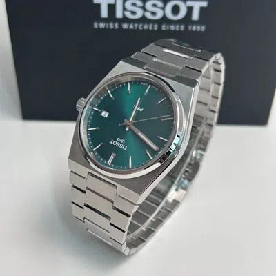 TISSOT TISSOT PRX GREEN DIAL STAINLESS STEEL QUARTZ MEN'S WATCH 40MM T137.410.11.091.00