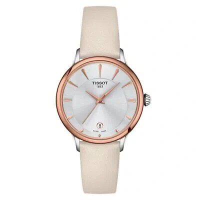 TISSOT TISSOT T1332102603100 WOMEN'S WATCH WHITE GENUINE LEATHER ANALOG DISPLAY