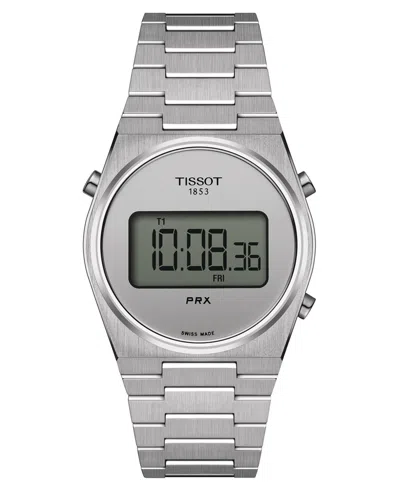 TISSOT UNISEX DIGITAL PRX STAINLESS STEEL BRACELET WATCH 35MM