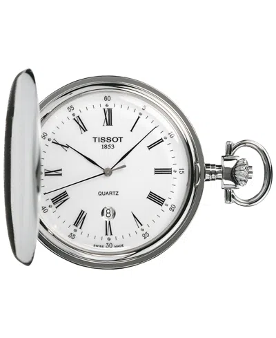 TISSOT UNISEX SWISS SAVONNETTE STAINLESS STEEL POCKET WATCH 49MM