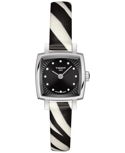 TISSOT WOMEN'S LOVELY DIAMOND 1/20 CT T.W. PRINTED STRAP WATCH 20MM