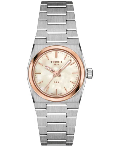 TISSOT WOMEN'S SWISS PRX TWO-TONE STAINLESS STEEL BRACELET WATCH 25MM
