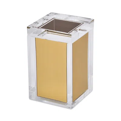TIZO LUCITE CANISTER BOX, GOLD