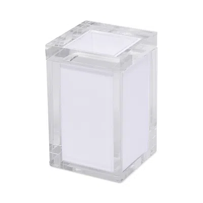 TIZO LUCITE CANISTER BOX, WHITE