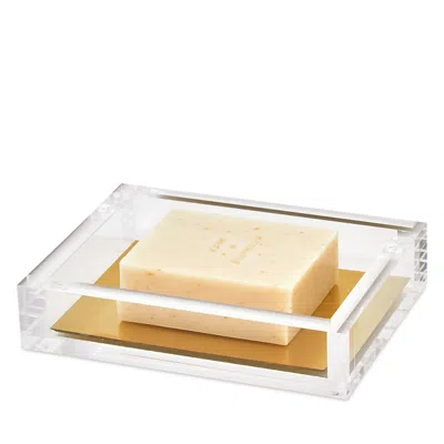 TIZO LUCITE SOAP DISH, GOLD