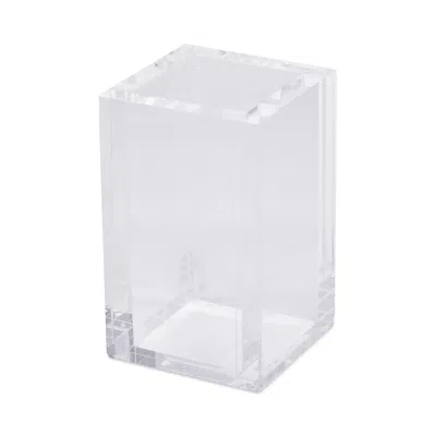 TIZO LUCITE TOOTHBRUSH CUP, CLEAR