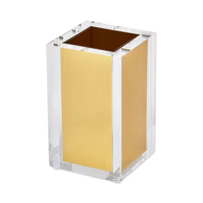 TIZO LUCITE TOOTHBRUSH CUP, GOLD