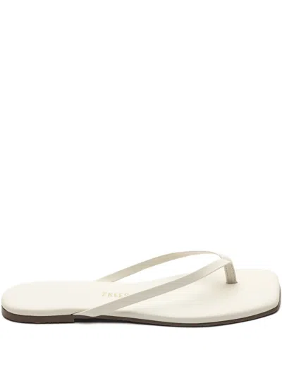 TKEES X TESSABIT LEATHER SQUARE-TOE SANDALS
