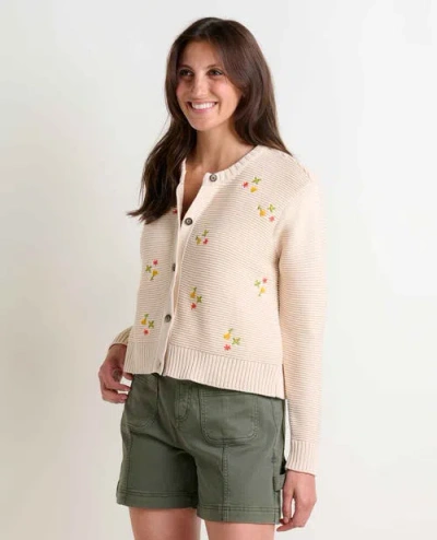 TOAD AND CO TOAD & CO BIANCA CREW CARDIGAN EMBROIDERED