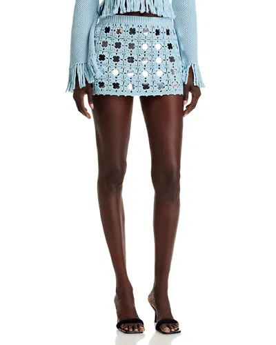TOCCIN KENDRA MIRRORED CROCHETED MINI SKIRT