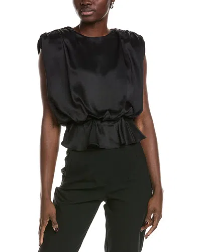 TOCCIN TOCCIN SAYLOR STRONG SHOULDER SATIN TOP