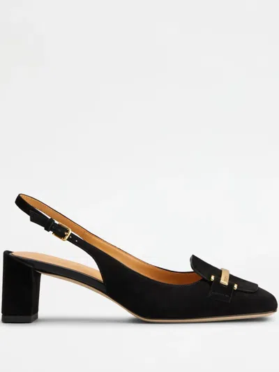 TOD'S 50MM SUEDE SLINGBACK PUMPS