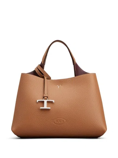TOD'S WOMEN BROWN T TIMELESS MICRO SATCHEL, ONESIZE LUXURY SATCHELS FOR WOMEN DARVEYS