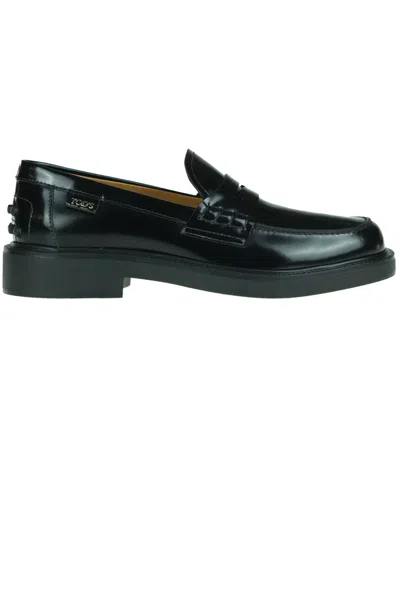 TOD'S BRUSHED LEATHER MOCASSINS