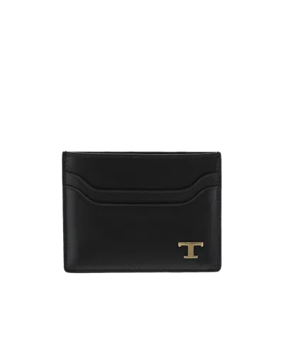 TOD'S TOD'S LOGO PLAQUE CARD HOLDER