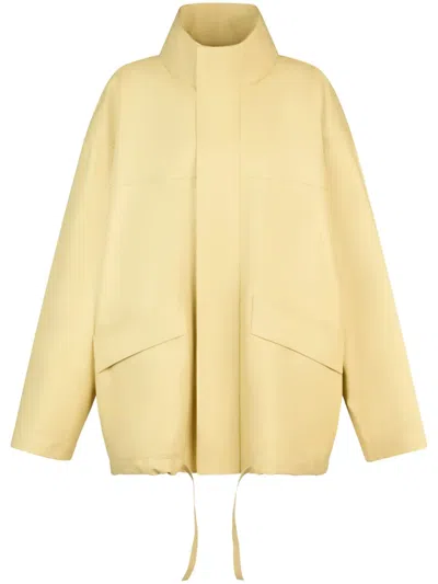 TOD'S HOODED LEATHER WINDBREAKER